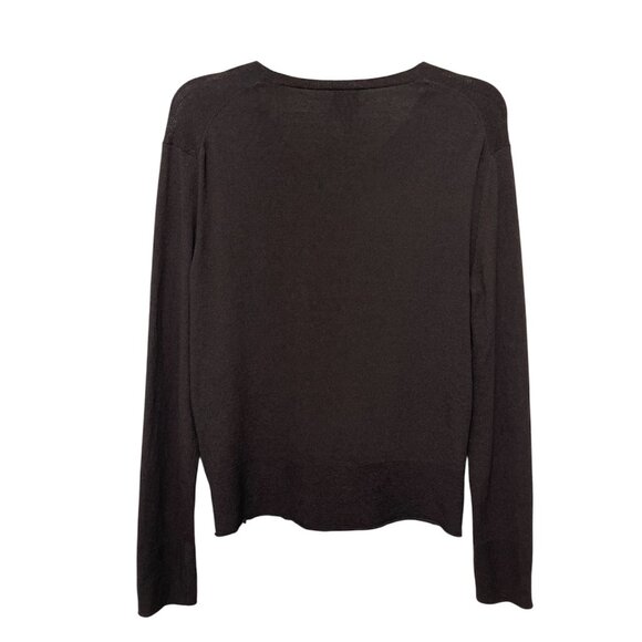 Eileen Fisher Brown V-Neck Button-Front Cardigan Sweater Size XS - Picture 2 of 6